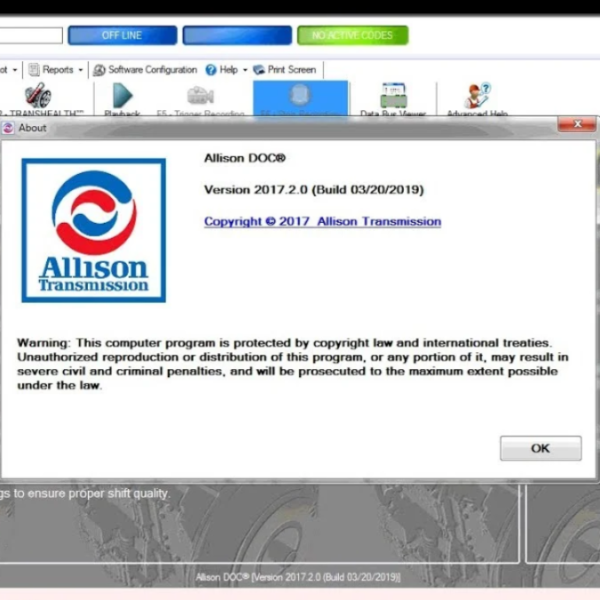 Allison DOC Premium Software 2017 is a crucial tool for diagnosing and maintaining Allison transmissions. It offers a range of features designed to improve operational efficiency and reduce downtime in commercial vehicles. The software operates on a subscription model, requiring annual renewals for continued access. Its capabilities include troubleshooting tools, data monitoring, and reprogramming options tailored for various transmission families.