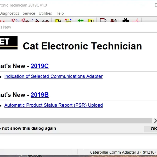 Caterpillar CAT ET 2019C is a diagnostic tool designed for heavy machinery maintenance. It enables technicians to efficiently identify issues, adjust configurations, and enhance equipment performance. This software offers various functionalities, including error code reading and system parameter modifications. Its compatibility with multiple operating systems makes it essential for operators working with Caterpillar equipment.