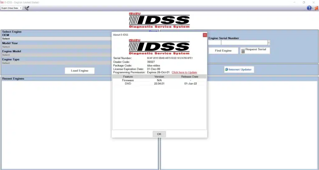 The Isuzu E-IDSS 2022 Software Diagnostic is a comprehensive tool designed to enhance the efficiency of vehicle diagnostics and repairs for Isuzu commercial vehicles. This software provides technicians with advanced functionalities, improving the overall service experience. With a focus on connectivity and compatibility, the IDSS 2022 supports various diagnostic interfaces and offers extensive diagnostic capabilities. It allows users to access critical information and perform detailed vehicle assessments effectively.