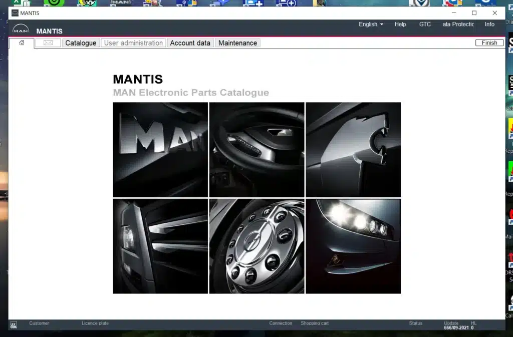 MAN MANTIS v666 is a comprehensive online parts catalog specifically designed for MAN vehicles. It provides essential information for mechanics and technicians involved in the maintenance and repair of trucks and buses. This software offers intuitive search functions, detailed parts descriptions, and real-time pricing updates. Its compatibility across multiple platforms ensures that users can access the information they need efficiently.